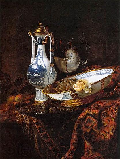 Willem Kalf Still-Life with an Aquamanile, Fruit, and a Nautilus Cup France oil painting art